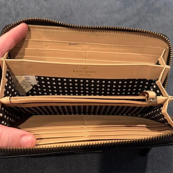 Kate Spade Black Quilted Zip Wallet - Picture 3 of 3